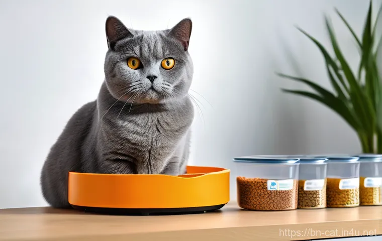 브리티시 숏헤어 털 빠짐 - **Prompt:** A serene British Shorthair cat with its characteristic dense, plush fur, sitting calmly ...